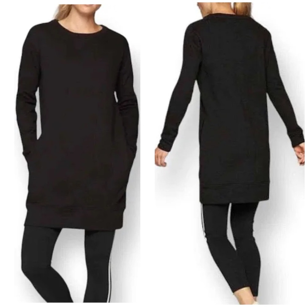Athleta Lolo Crewneck Pullover Sweater Dress Pockets Women’s XS
